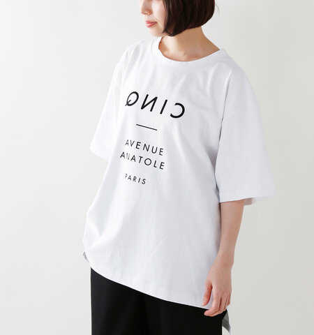 audrey and john wad|天竺フロッキーロゴプリントクルーネックビッグプルオーバーTシャツ h0957-mm