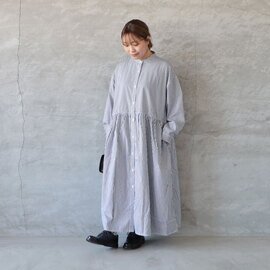 setten|ギャザーロングシャツワンピース