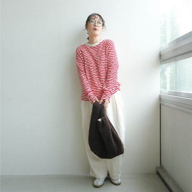 身長:164cm / カラー:130.natural/red / サイズ:LARGE