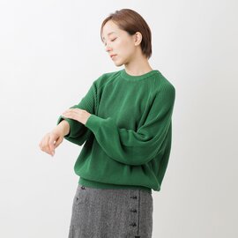 NARU|スノーコットン 片畦 ラグラン ニット プルオーバー 656610-yo