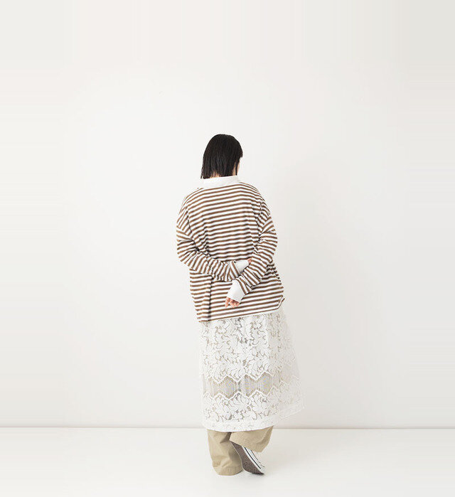 color : BROWN BORDER , model : 162cm
