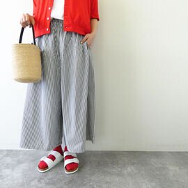 homspun|タイプライター ギャザーキュロットパンツ(261-3405)ホームスパン