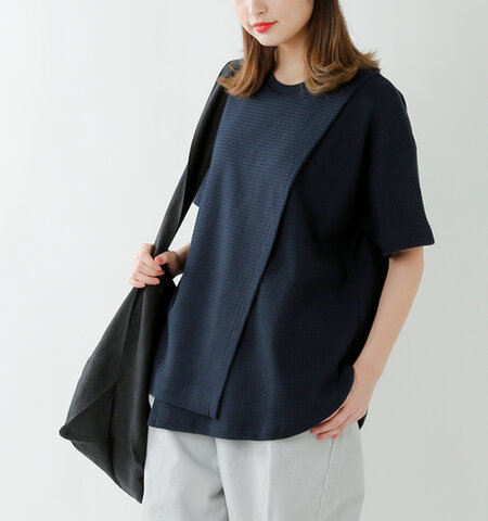 Dulcamara|コットンワッフルレイヤードTシャツ d119-t886-fn