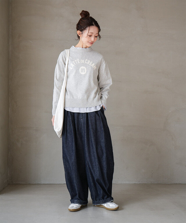 身長:164cm/着用カラー:01 オートミール×オフ/着用サイズ:FREE