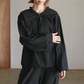 Commencement|ギャザーショートシャツ フリル 長袖シャツ Gather short shirt C-335 コメンスメント