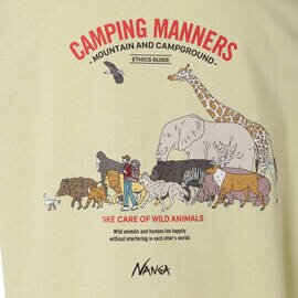 NANGA｜ECO HYBRID CAMPING MANNERS WILD ANIMALS TEE/エコハイブリッドキャンピングマナーワイルドアニマルティー