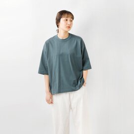 TRAVAIL MANUEL｜ミディ 天竺 コットン 6分袖 Tシャツ 2010-mt