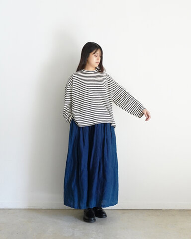 ichi Antiquités|Cotton Border Pullover