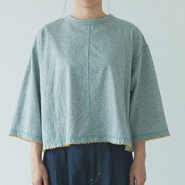 yuni｜オーガニックコットン マルチカラーステッチTシャツ 1701CT023241