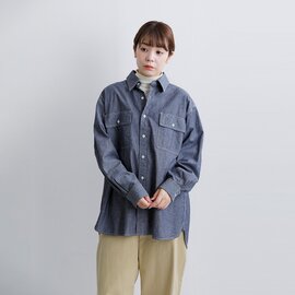 LENO|コットン 4.5oz ダンガリー ワークシャツ h2602-sh002