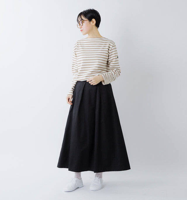 model saku:163cm / 43kg
color : kinari×beige / size : 3