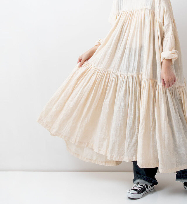 color : CREAM × OFF WHTDOT , model : 162cm