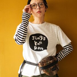 SOLAMONAT|サラリト天竺プリントTシャツ(JINGIS) レディース 半袖 トップス Tシャツ カットソー ウッディーハウス プリント sma-sara-jingis