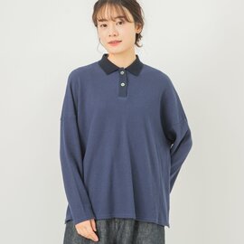 TUTIE.|コットンワッフルポロ衿プルオーバー 長袖シャツ