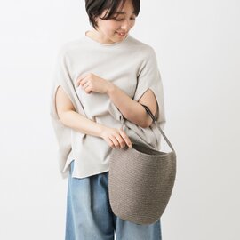 beej｜リサイクル コットン 三つ編み バスケット バッグ mi-it015-yo