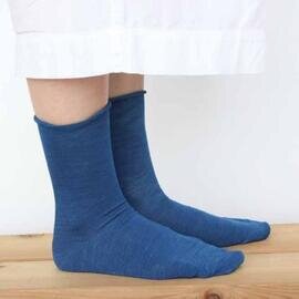ORGANIC GARDEN｜天然本藍染めのシンプルプレーンソックス【靴下 ソックス】