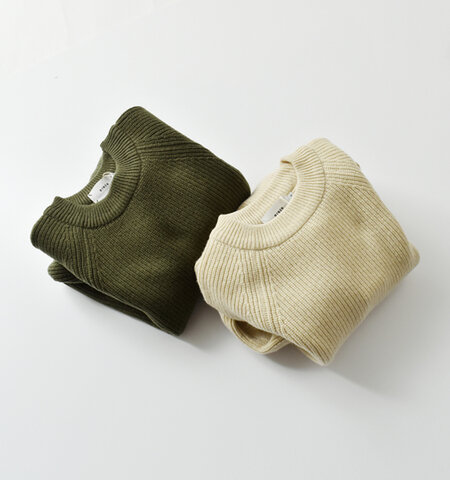 RINEN|ウール アゼ編み クルーネック ニットセーター プルオーバー r17683-ms