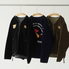 TAION|リバーシブル ベトジャン ベロアダウンジャケット アウター ジャパンスペシャル ユニセックス VETJAN VELOUR DOWN JACKET TAION-JK03JS-1 タイオン