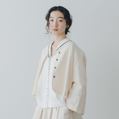 MAGALI|コットンリネンリンクル プリーツジャケット