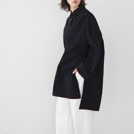 FRECKLE|cotton side slit shirt