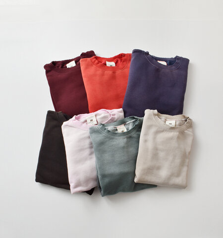 MOOJIMOOJI|コットン クラシック クルーネック エイジド スウェットシャツ トレーナー “CLASSIC CREWNECK AGED” moo-25f-10-ms