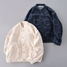 tumugu|ドットカット刺繍デニム ジャケット