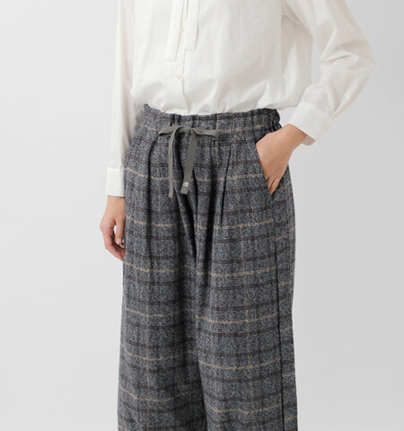 Brocante|コットン ツイード チェック シュヴィル キュロット 33-0387z-mn