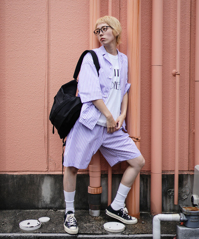 身長:164cm / カラー:46 Lilac × White / サイズ:3