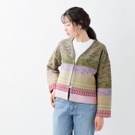 enrica｜ツイードライク コットン ニット カーディガン knit146-yo