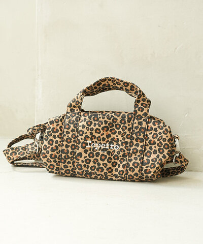 Repetto|Leopard Mini Duffle bag レオパードミニダッフルバッグ ショルダー 鞄 カバン 2way 51262570398