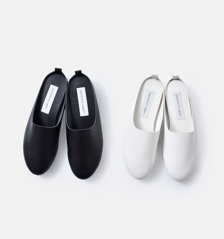 opposite of vulgarity|マイクロファイバーレザーフラットミュールサンダル“Cumin” cumin-hb7-mt