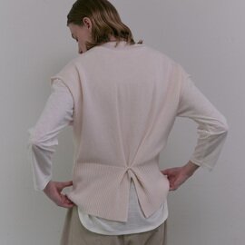 doux bleu|バックタック ニットベスト DB-2558-046