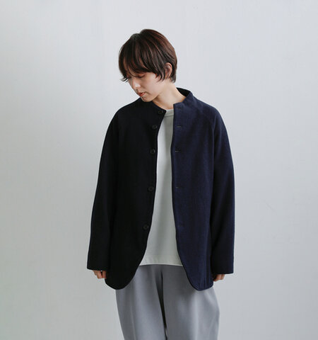 FIR MUM|ウールヘビーフラノ ボトルネック ブルゾン hr-fr1202bn