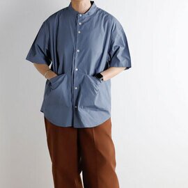 nisica|SALE30%OFFnisica ニシカ バンドカラーシャツ ルーズフィット 半袖 NIS-1344