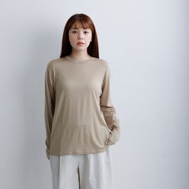 TISSU|ウォッシャブル ウール天竺 クルーネック プルオーバー ts233ct092