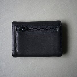 Mochi｜【再入荷】folded wallet [black] 鹿革/二つ折り財布