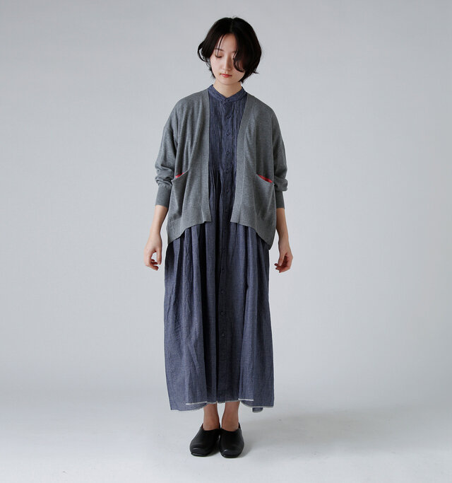 model:160cm 47kg GRAY SIZE : F