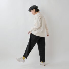 Traditional Weatherwear｜T/Wツイル チェック ワイド ストレート パンツ “DRESS WIDE STRAIGHT PT” l232osfpt0301tl-yh