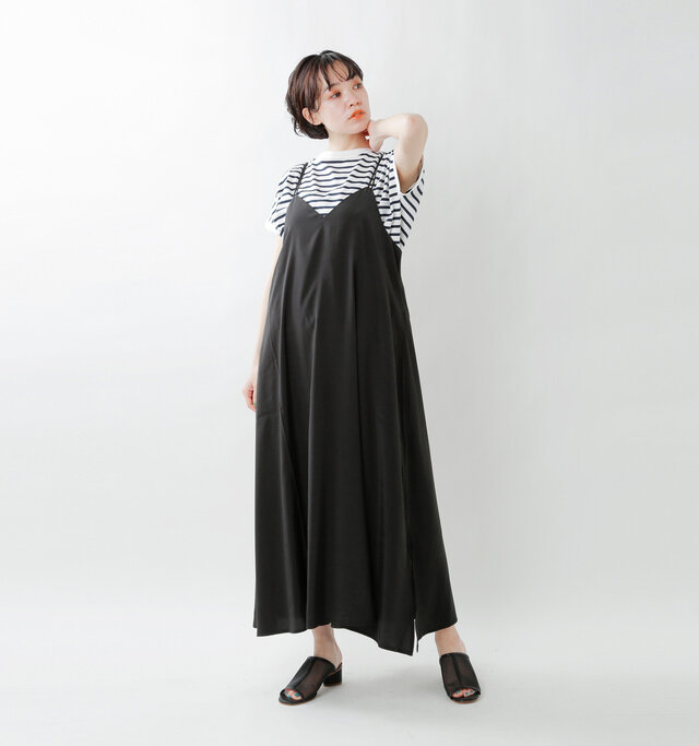 model saku:163cm / 43kg
color : black / size : S