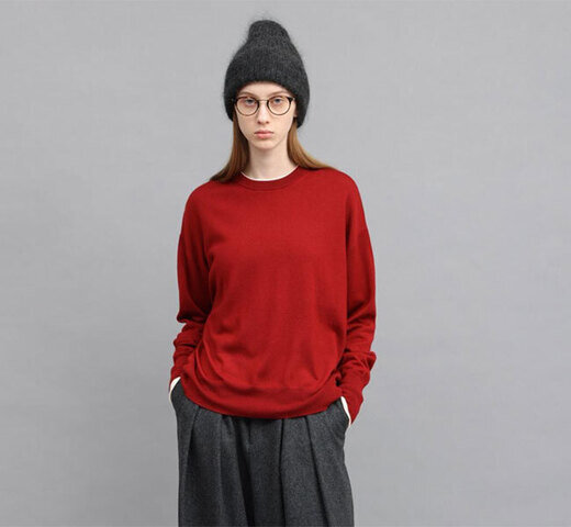 SACRA|SACRA サクラ 126535081 エクストラファイン メリノ クルーネック トップ EXTRA FINE MERINO C/N TOP