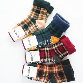 ROTOTO|COMFY ROOM SOCKS "CHECK" コンフィルームソックス ”チェック” 靴下 r1625