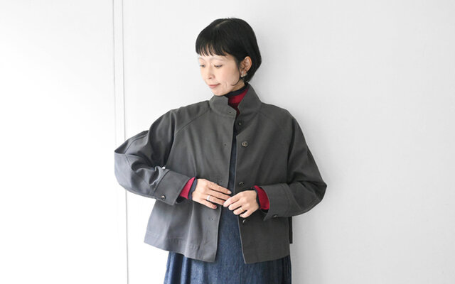 BASCO-nest|コルネジャケット ツイルストレッチ生地のショート丈ジャケット