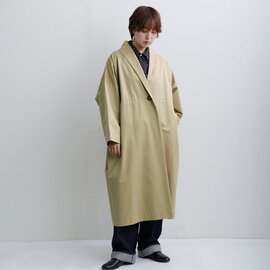 SI-HIRAI|コットン ウエストギャザー ローブコート chaw26-6005【2026aw先行受注会】