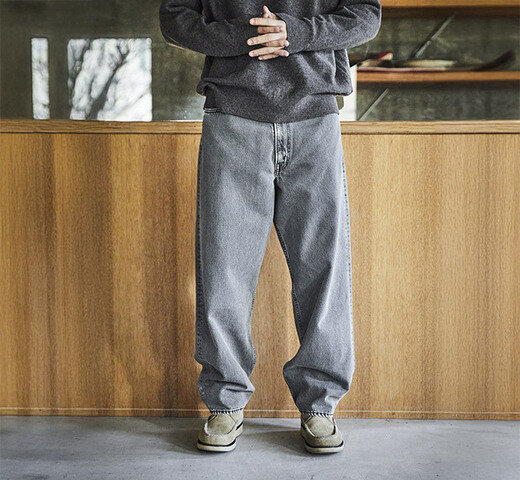 orSlow|orslow オアスロウ 01-1100W-D61B スーパーダッド デニムパンツ ブラックデニムストーン SUPER DAD'S PANTS BLEACHED BLACK DENIM