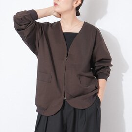 MIDIUMISOLID|compression zip cardigan コンプレッション・ジップ・カーディガン レディース アウター ジャケット 1-111012