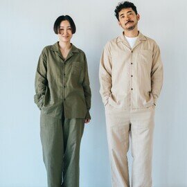 GOOD NIGHT SUIT|UNISEX OTOMO ORGANIC COTTON PAJAMAS BEIGE