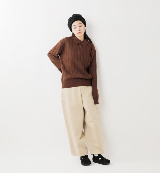 model saku:163cm / 43kg
color : brown / size : S