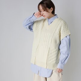 NARU|ウール 柄編み ベスト 665405