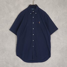 RALPH LAUREN|古着コットン ネイビー半袖シャツ21
