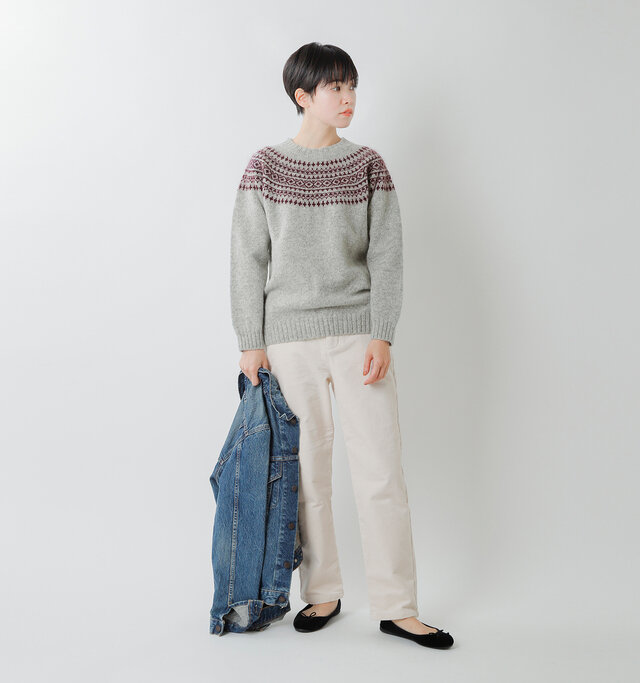 model saku:163cm / 43kg
color : silver×purple / size : 34
